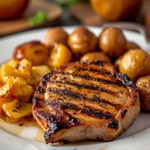 Sterling Pork Chops with Applesauce