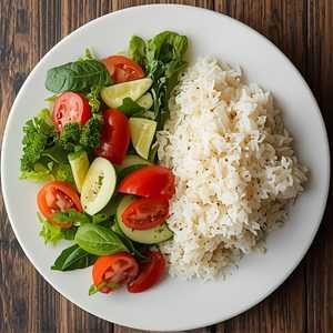 Basmati Rice And Salad