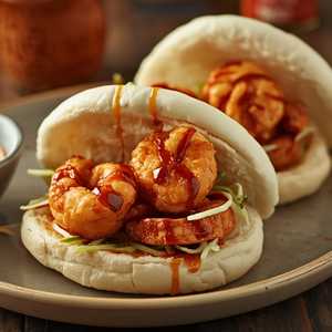 Crispy Shrimp Bao Buns