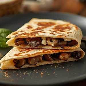 Goat Cheese and Wild Mushroom Quesadilla