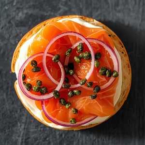 Smoked Salmon Bagel Sandwich
