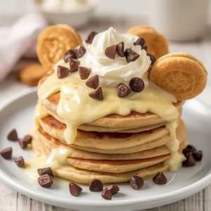 Banana Chip Pudding Pancakes