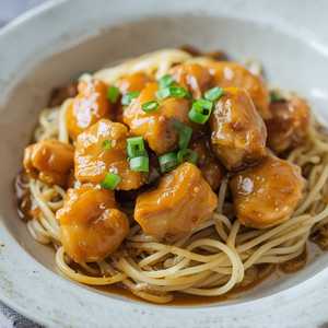 Braised Chicken Noodle w/ Onion Sauce