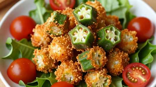 Fried Okra Salad