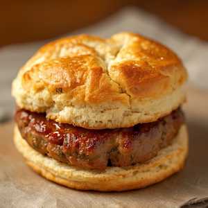 Pork sausage biscuit
