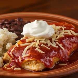 Chicken or Beef Enchilada and Sour Cream