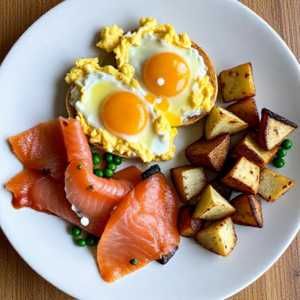 Three Eggs With Smoked Salmon
