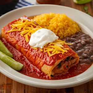Machaca Burrito Enchilada Style