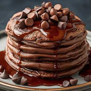 Chocolate Chocolate Chip Pancakes