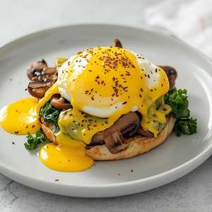 Mushroom & Kale Benedict