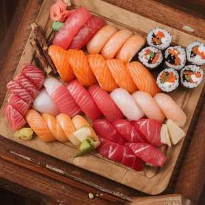 Salmon and Tuna Sushi Platter