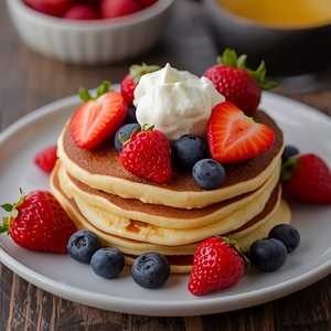 Berries and crème fraiche