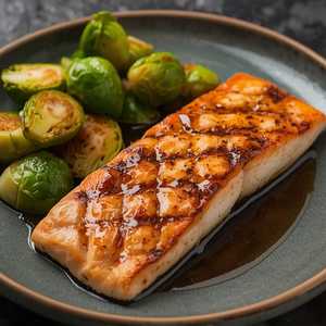 Grilled Salmon with three flavor sauce