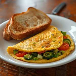 Egg-white Omelette with Panela Cheese and Vegetables