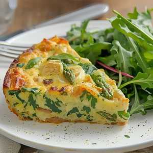 Asparagus & Garlic Scape Fritatta