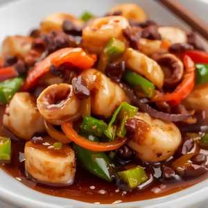 Squid in Black Bean Sauce