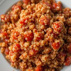 Organic Red & White Quinoa w. Tomato Pesto