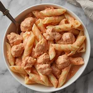 Penne with "Cream Rosa" Sauce with Chicken