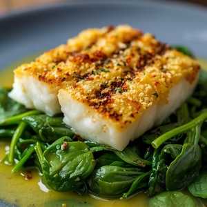 Garlic Crusted Sea Bass