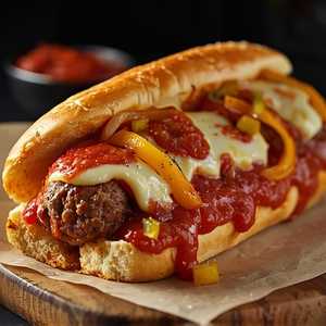 Meatball With Sautéed Onion And Bell Pepper
