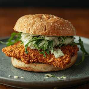 Fried Chicken Piccata Sandwich