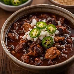 Smoked Pork and Black Bean Chili