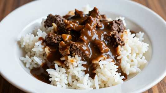 Beef Tips with Rice