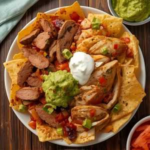 50/50 Fajita Nachos**