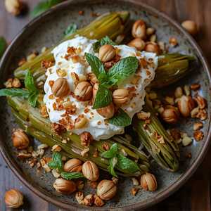 Carciofi con miele, mascarpone e nocciole