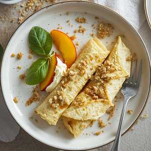 Peaches & Cream Crepes