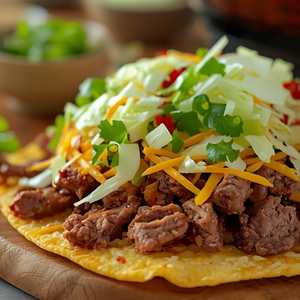 Red or Green Beef Tostada