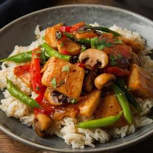 Bean Curd in Thai Style with Rice