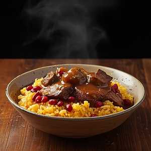 Rice & Beans W/ Beef Stew