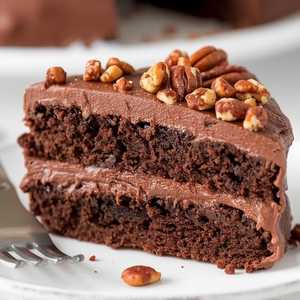 Triple Chocolate Pecan Cake