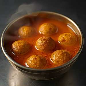 Rasam or Sambar Idli