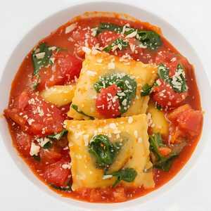 Homemade Spinach & Roasted Garlic Ravioli
