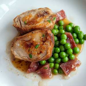 Animelle Di Vitello Con Prosciutto & Piselli