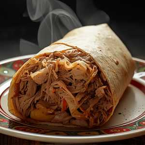 Shredded Beef Or Chicken Burrito