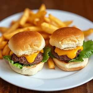 Mini Burguers with fries