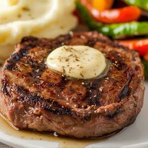 New York Strip with Truffle Butter