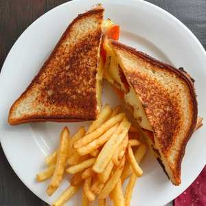 Grilled Cheese with Fries (or cole slaw)