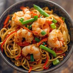 Crunchy Garlic Shrimp Noodles