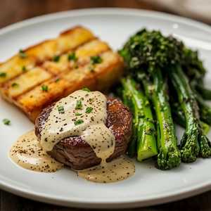 Petite Filet Medallions au Poivre