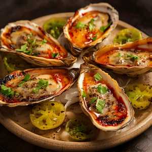 Grilled White Stone Oysters