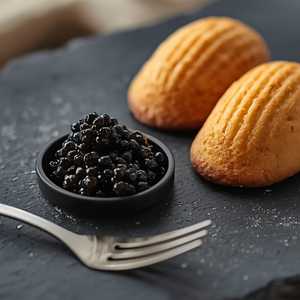 Ossetra Reserve Caviar & Banana Madeleines