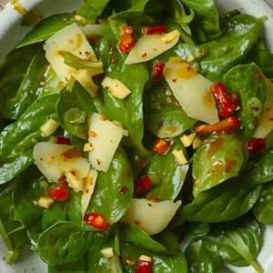 Baby Spinach Salad With Dry Miso