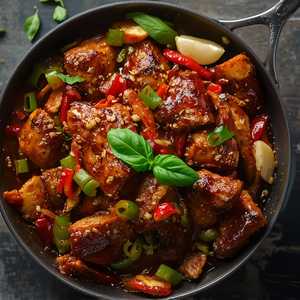 Pad Krapow Moo Krob