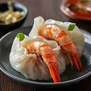 Steamed Jumbo Prawns Dumpling