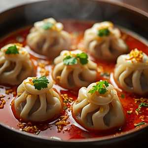 Sichuan Chili Oil Shallot Pork Wontons