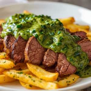 Frites, Sauce Verte or Sauce Au Poivre